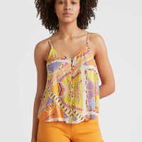 Tiare Woven Tanktop | Yellow Scarf Print