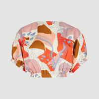 Tidda Woven Crop-Top | Patchwork Print