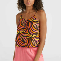 Tiare Woven Tanktop | Orange Rainbow Stripe