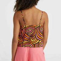 Tiare Woven Tanktop | Orange Rainbow Stripe