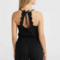 Essentials Ava Tanktop mit Spitze | Black Out