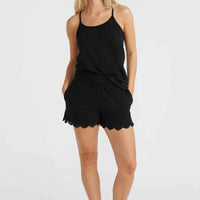 Essentials Ava Tanktop mit Spitze | Black Out