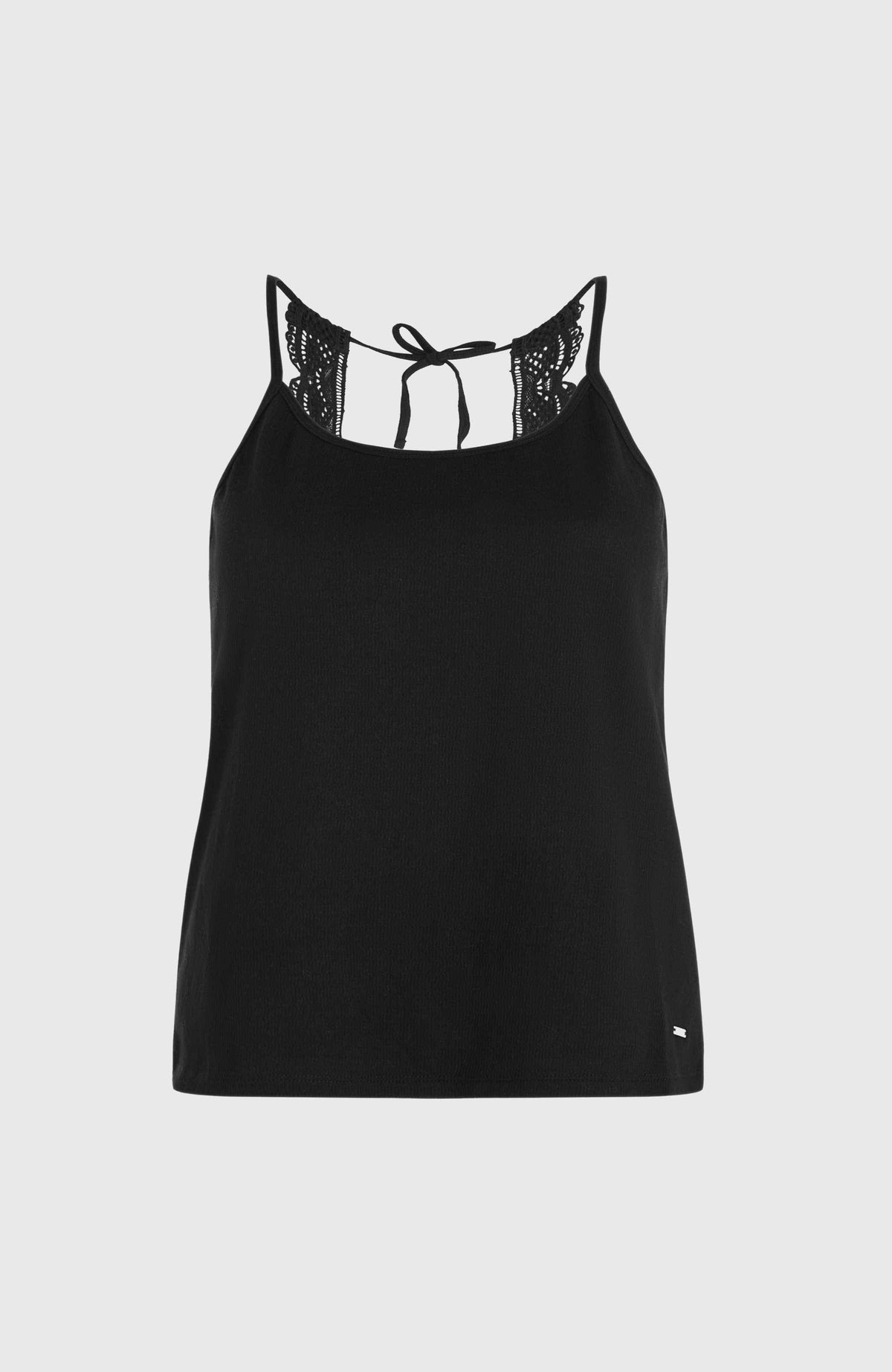 Essentials Ava Tanktop mit Spitze | Black Out