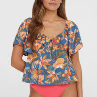 Huges Web-Oberteil | Blue Painted Tropics