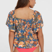 Huges Web-Oberteil | Blue Painted Tropics