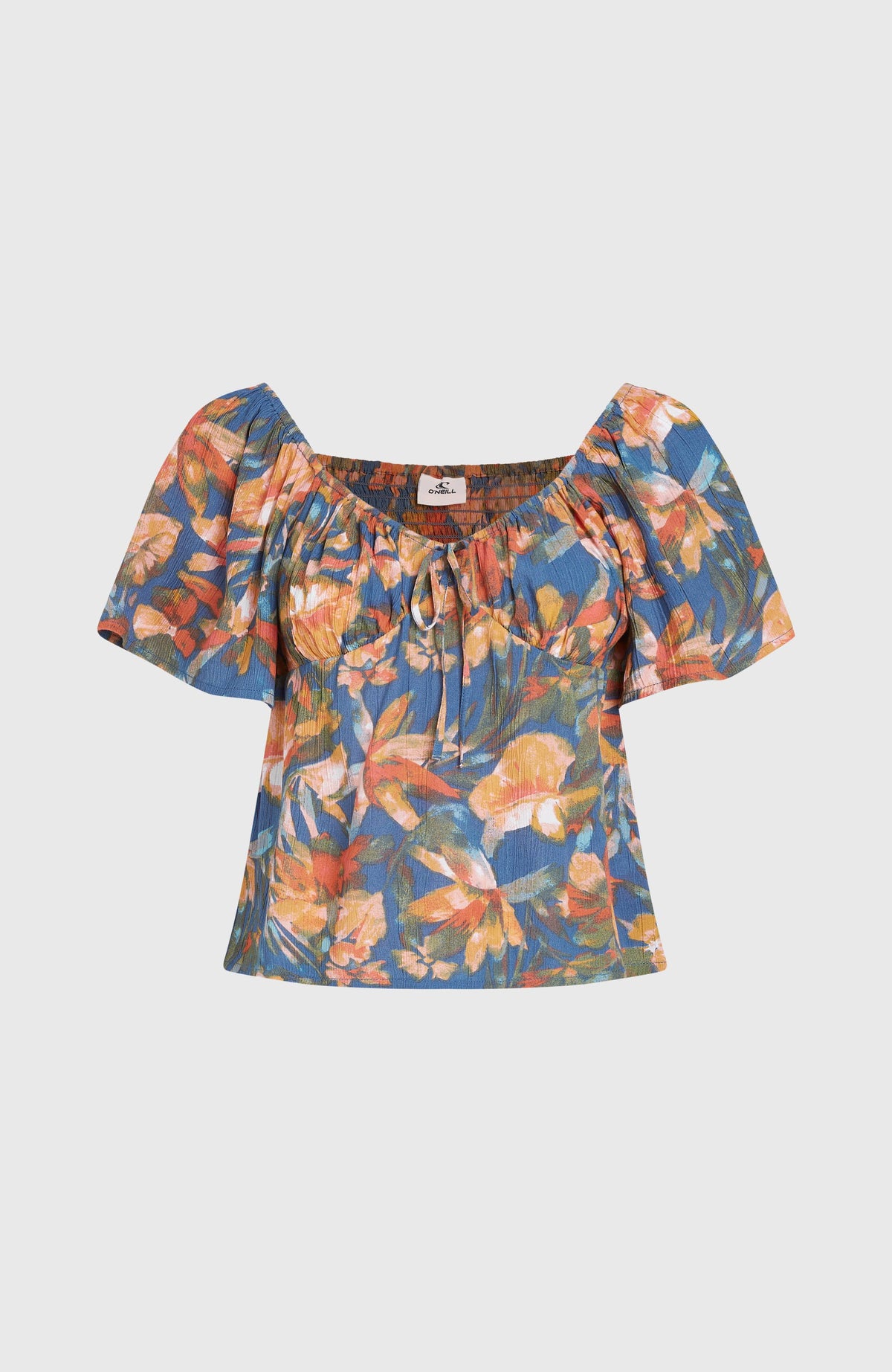 Huges Web-Oberteil | Blue Painted Tropics