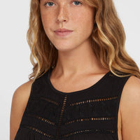 Essentials Tokeena Tanktop mit Stickerei | Black Out