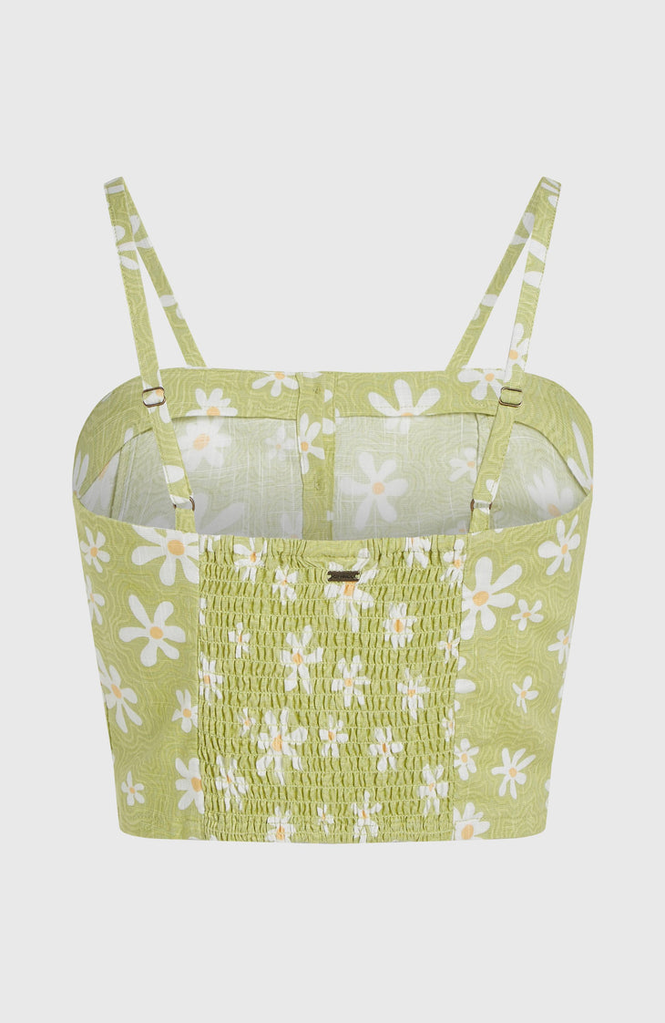 Beach Vintage Cropped Top | Green Daisyline