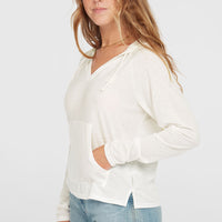 Essentials Langarm-Hoodie | Snow White
