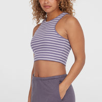 Jess Rib Tanktop | Purple Yarn Dye Stripe