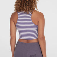 Jess Rib Tanktop | Purple Yarn Dye Stripe