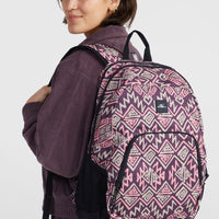 Wedge Rucksack | Purple Retro Ikat