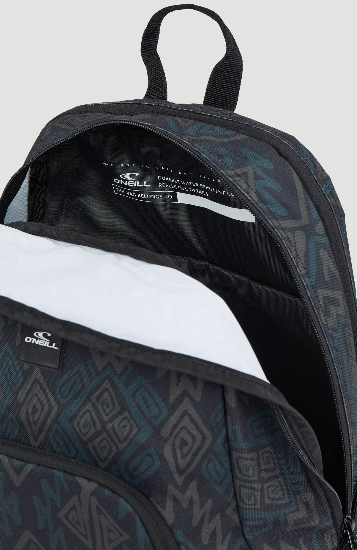 Wedge Rucksack | Black Retro Ikat
