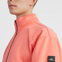 Rutile Solid Half Zip Anorak | Georgia Peach