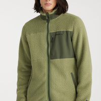 Flauschige Fleecejacke | Deep Lichen Green