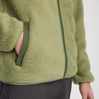 Flauschige Fleecejacke | Deep Lichen Green