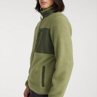 Flauschige Fleecejacke | Deep Lichen Green