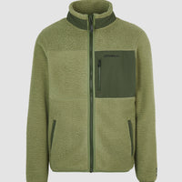 Flauschige Fleecejacke | Deep Lichen Green