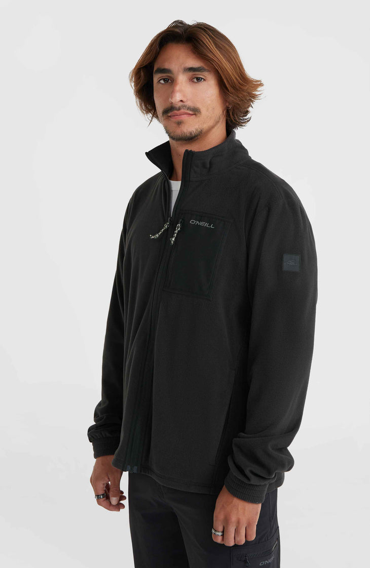 Leichte Utility Polartec 100 Fleecejacke | Black Out