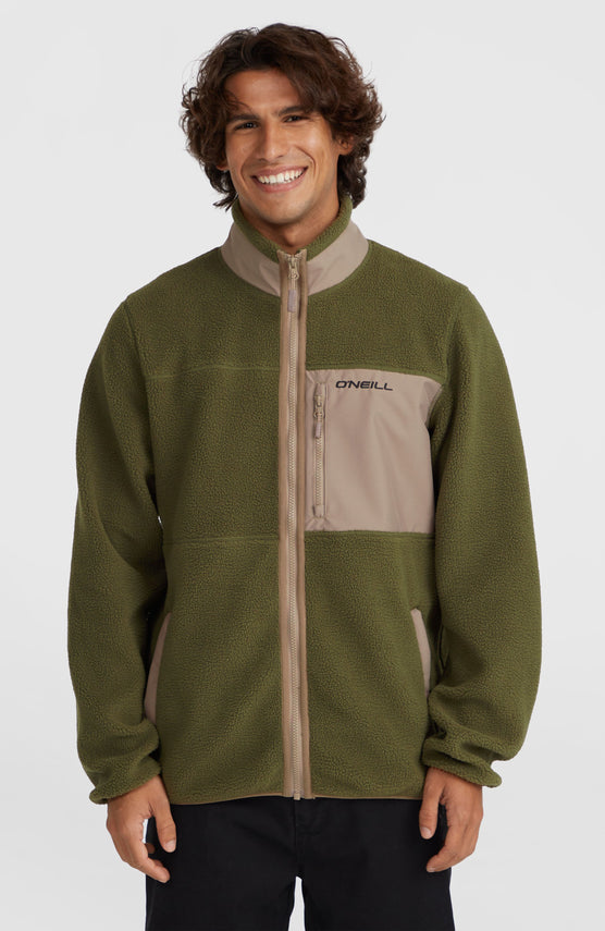 Flauschige Fleecejacke mit Reißverschluss | Forest Night