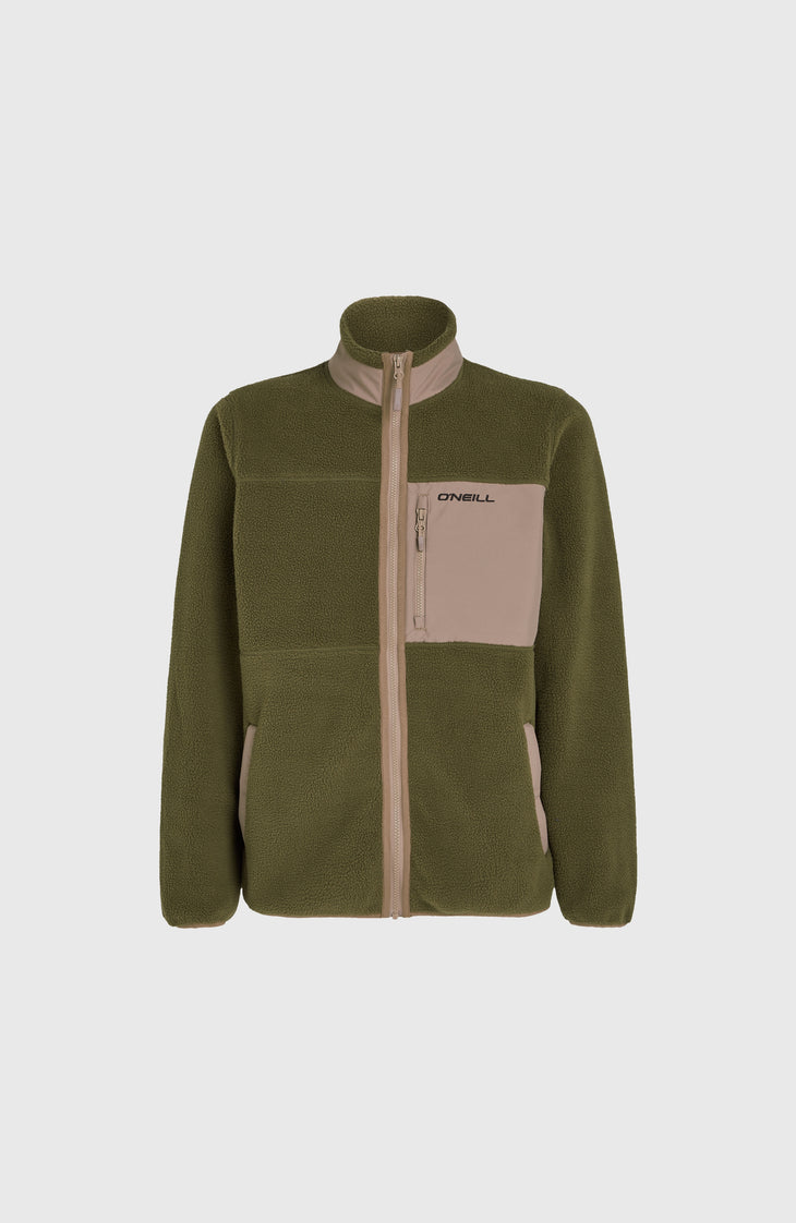 Flauschige Fleecejacke mit Reißverschluss | Forest Night