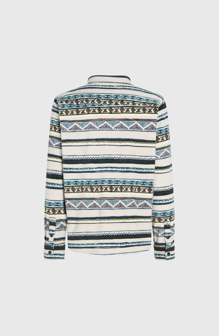 Superfleece Shirt | Grey Ikat Stripe