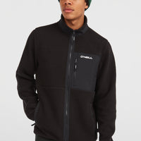 Flauschige Must-Have Fleecejacke mit Reißverschluss | Black Out