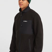 Flauschige Must-Have Fleecejacke mit Reißverschluss | Black Out
