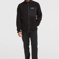 Flauschige Must-Have Fleecejacke mit Reißverschluss | Black Out