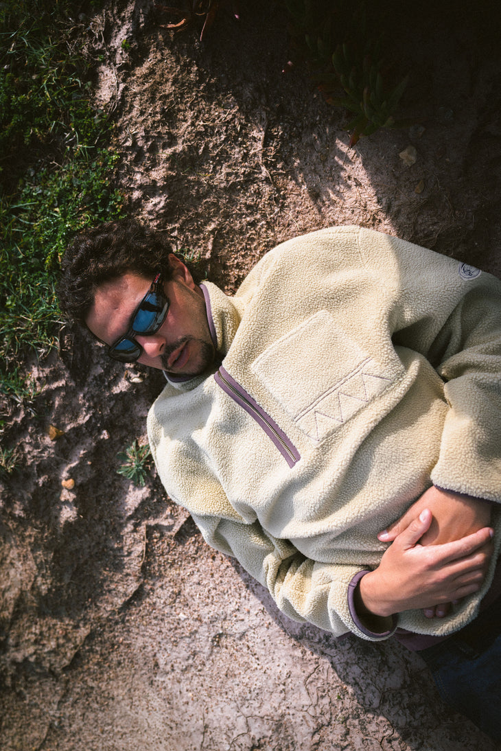 O'Riginals Fleecepullover mit Halbreißverschluss | Olive Blush
