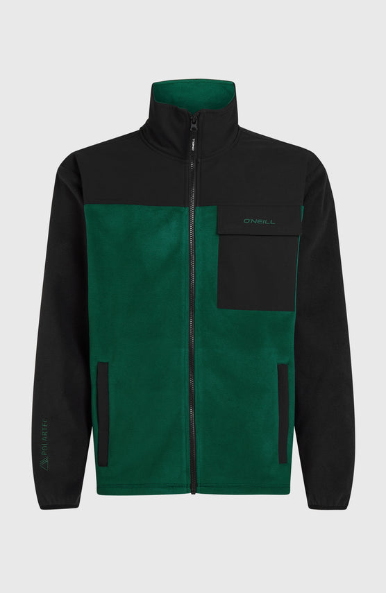 FWC'Peak Polartec® Hyperfleece-Jacke mit Reißverschluss | Emerald Envy Colour Block