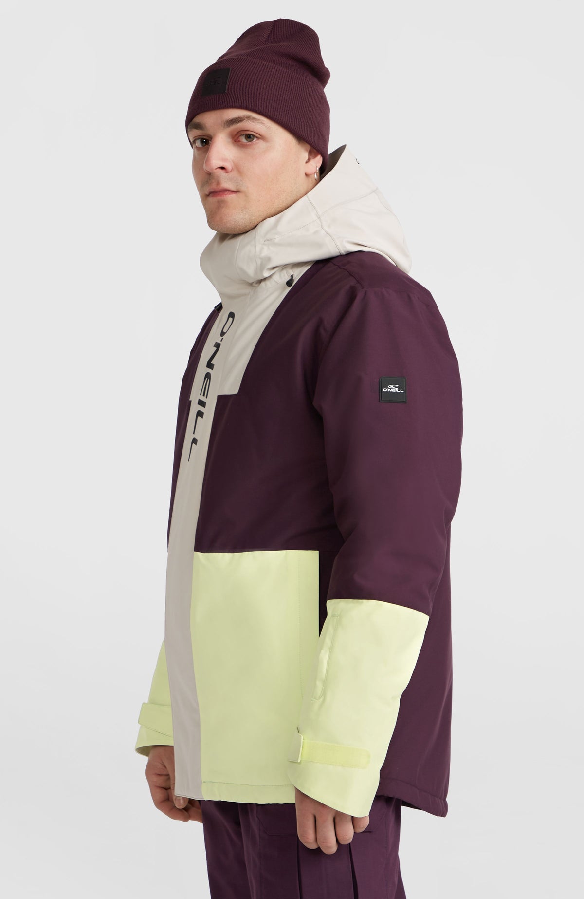 O'Riginals Hybrid-Skijacke | Aubergine Colour Block