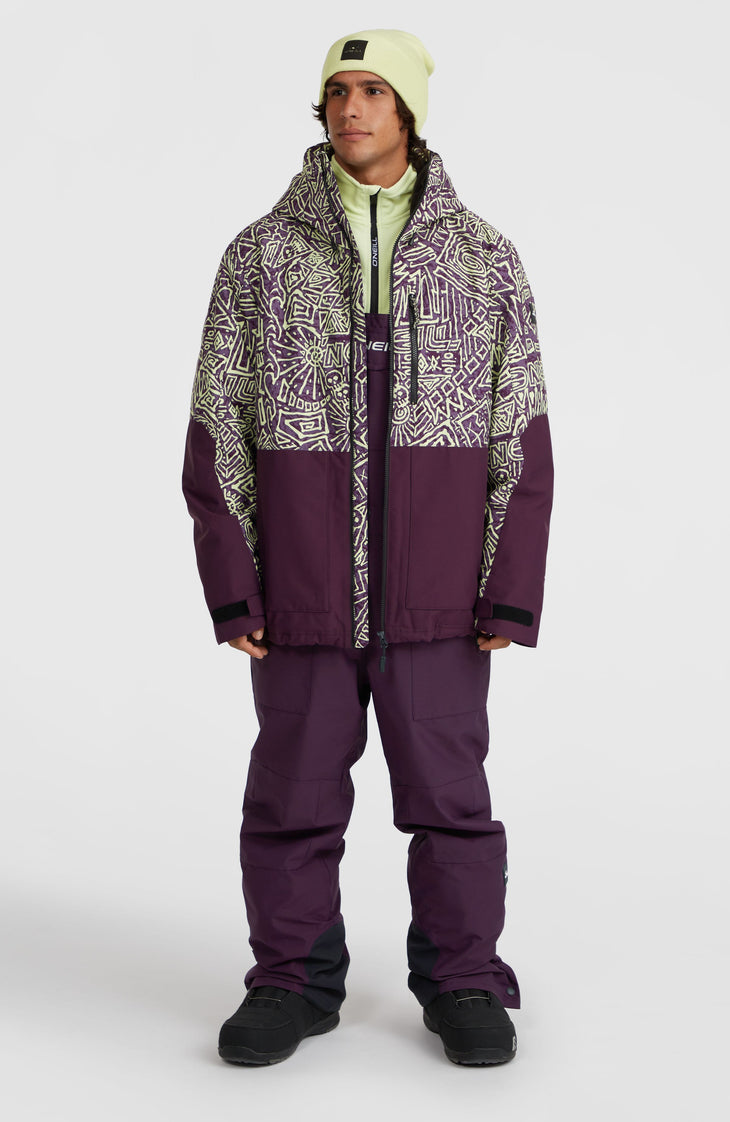 O'Riginals Block Skijacke | Dark Purple Sketcheritage