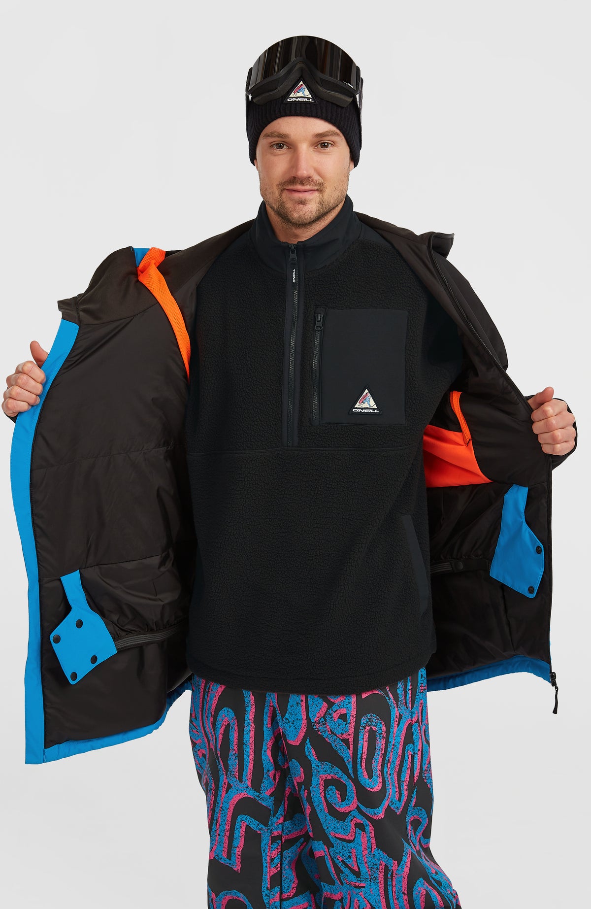 FWC'Play Asymmetric Ski- und Snowboardjacke | Ocean Melody Colour Block