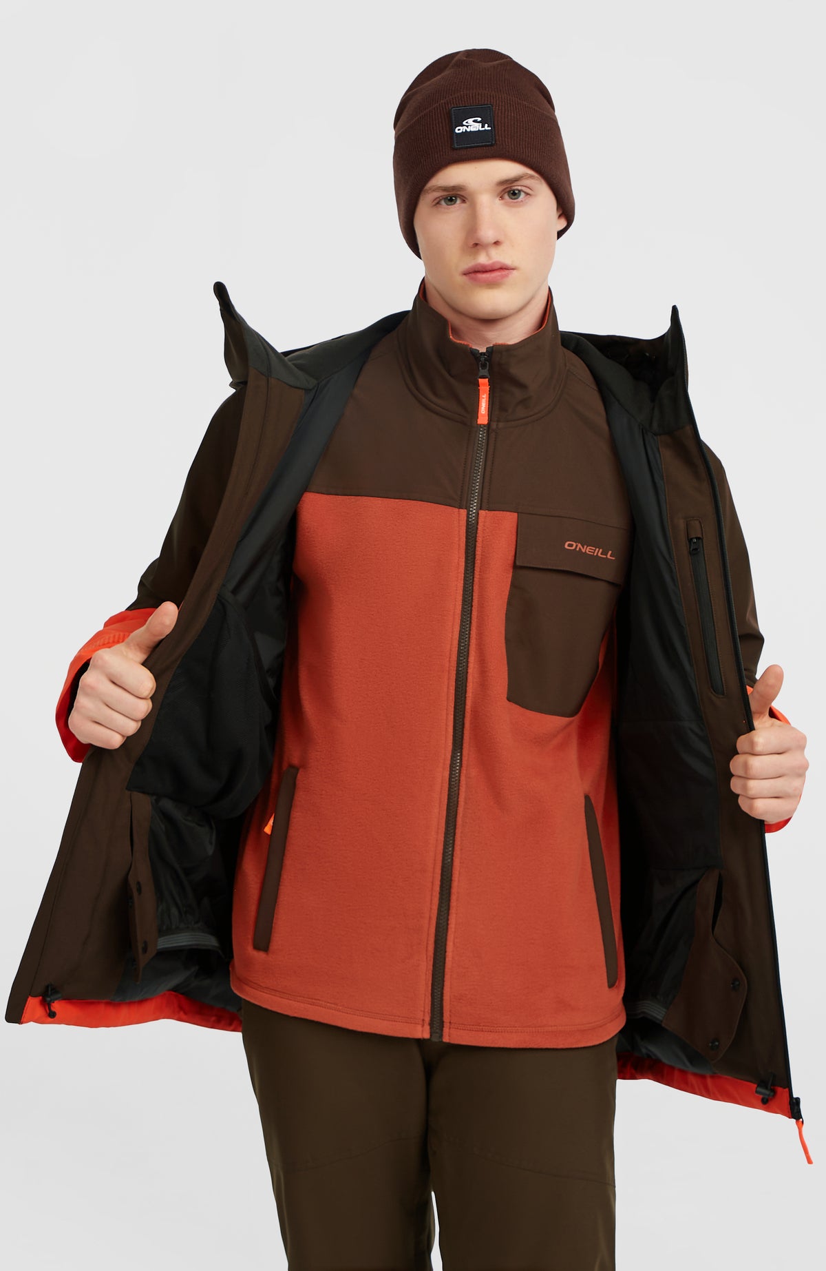 FWC'Cruz Triple Skijacke | Coffee Bean Colour Block
