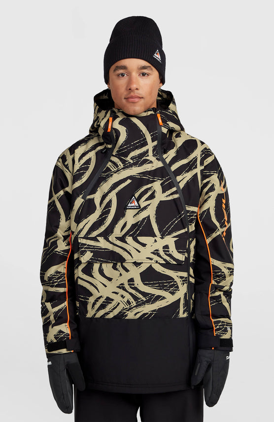 FWC'Play Asymmetric Ski- und Snowboardjacke | Beige Snowtracks