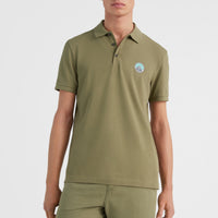 Surf State Polo Shirt | Deep Lichen Green