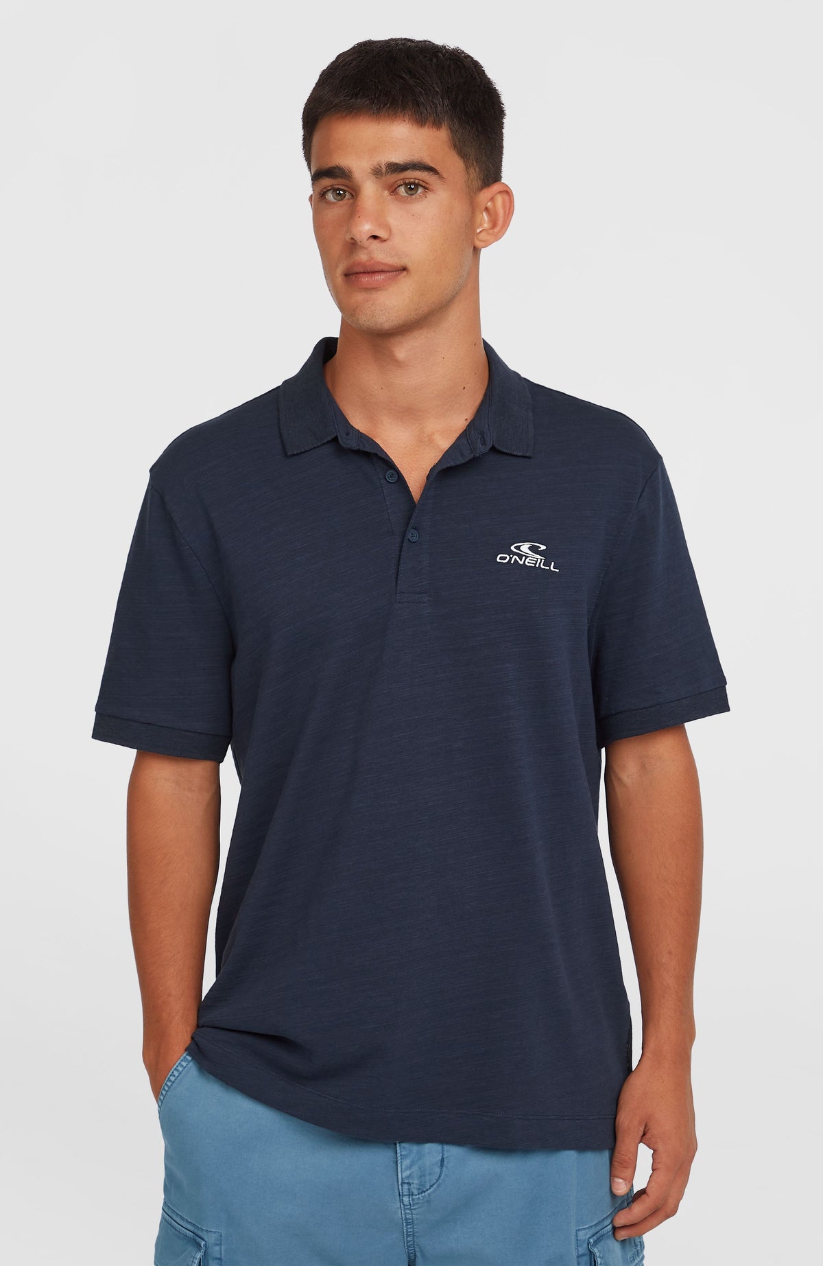 Slub Small Logo Poloshirt | Ink Blue