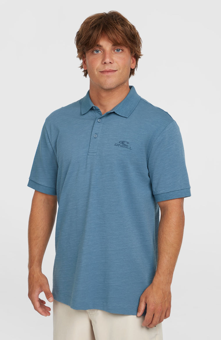 Slub Small Logo Poloshirt | Copen Blue