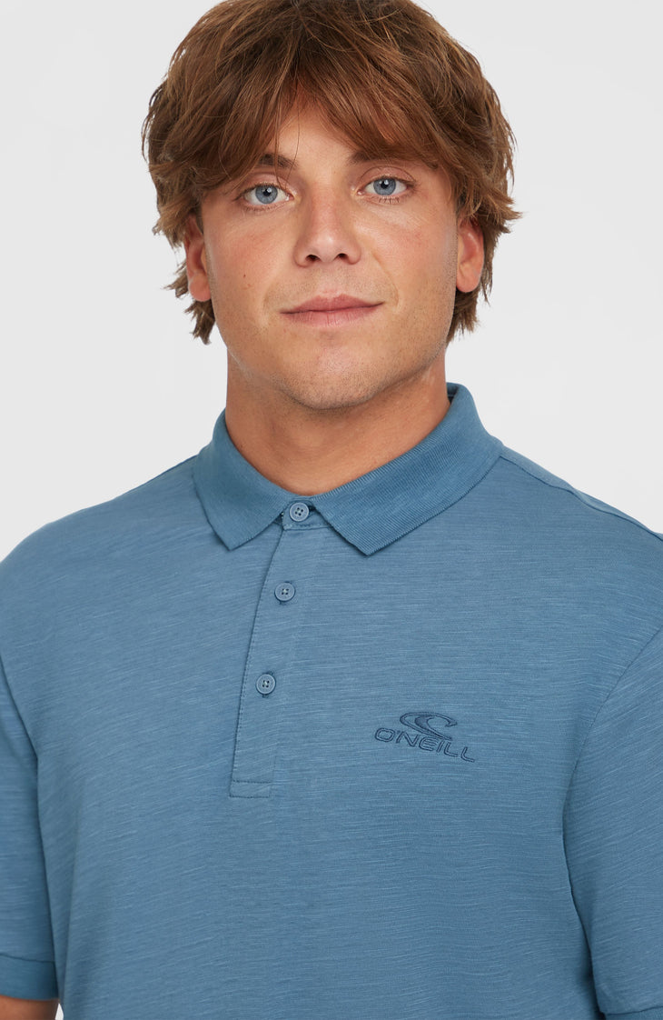 Slub Small Logo Poloshirt | Copen Blue