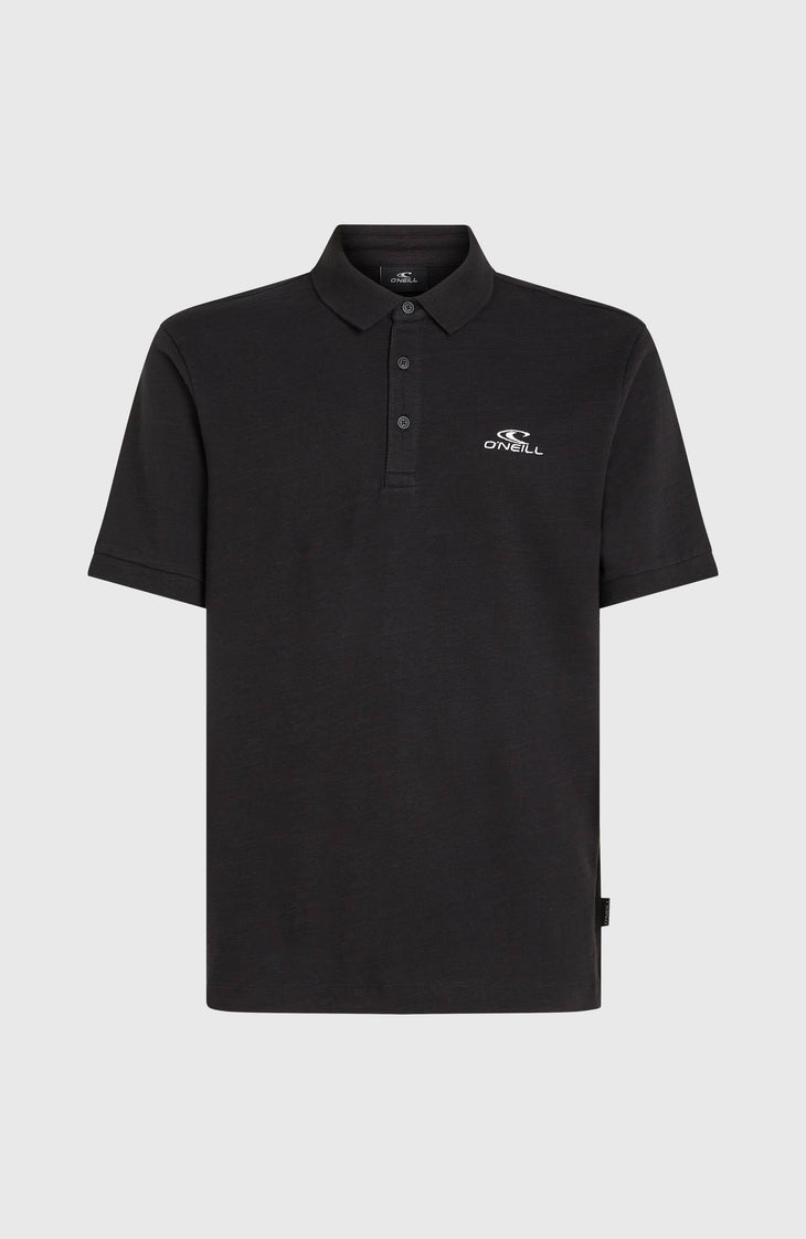 Slub Small Logo Poloshirt | Black Out