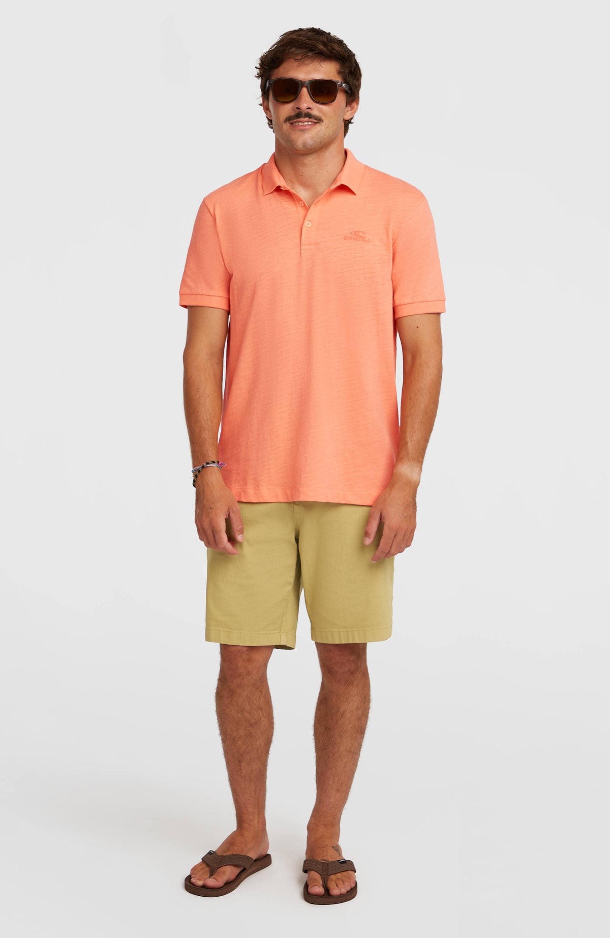 Slub Poloshirt | Funky Peach