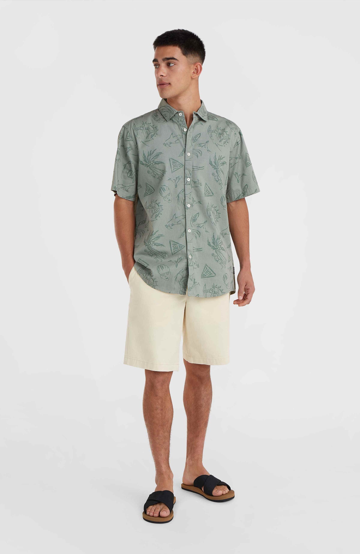 Mix and Match Beach Hemd | Green Vintage Surfer