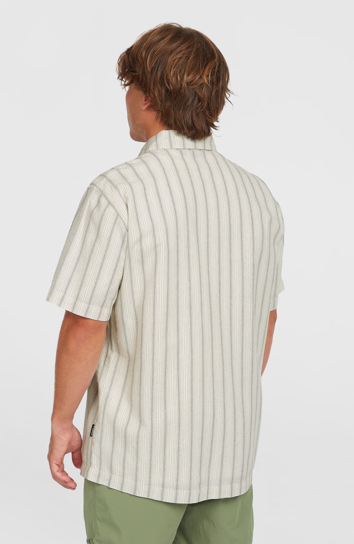 Jacquard Stripe Hemd | Beige Cali Stripe