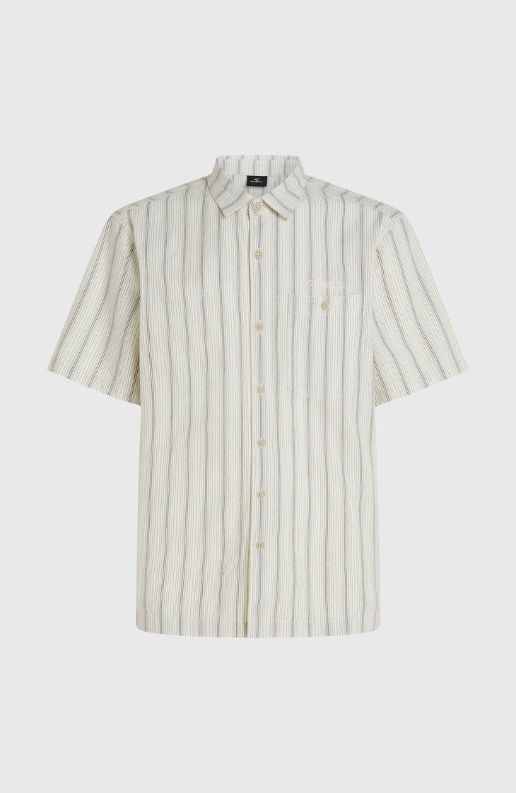 Jacquard Stripe Hemd | Beige Cali Stripe