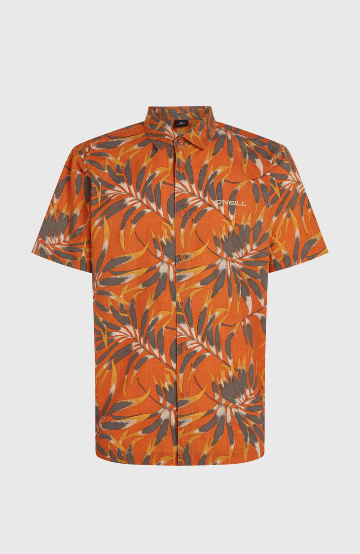Print-Shirt | Orange Dipped Leaves