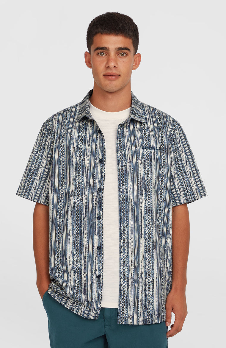 Print-Shirt | Blue Pressed Lines