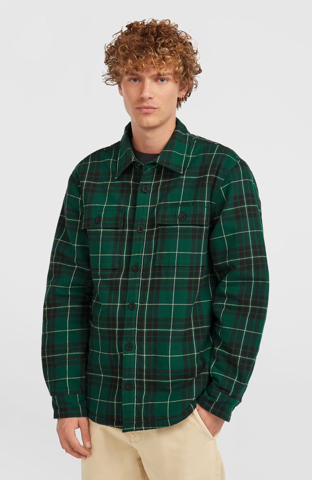 Must-Have Hemd mit Fleecefutter | Green Flannel Check