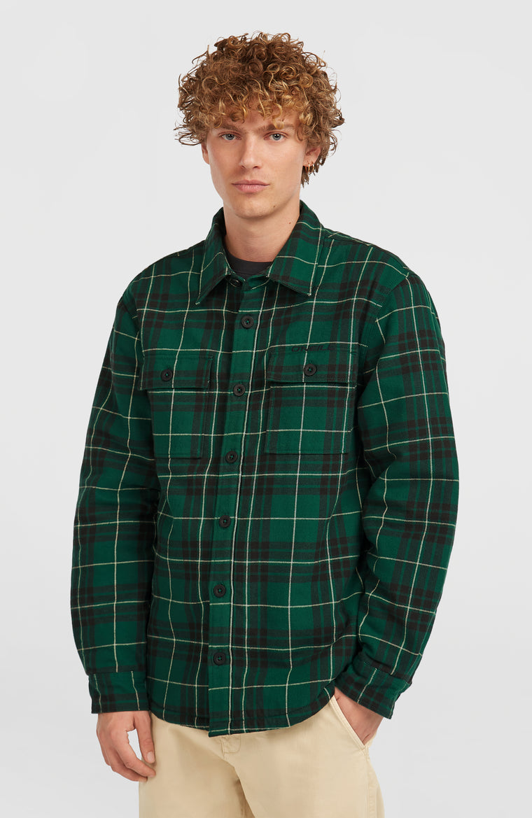 Must-Have Hemd mit Fleecefutter | Green Flannel Check