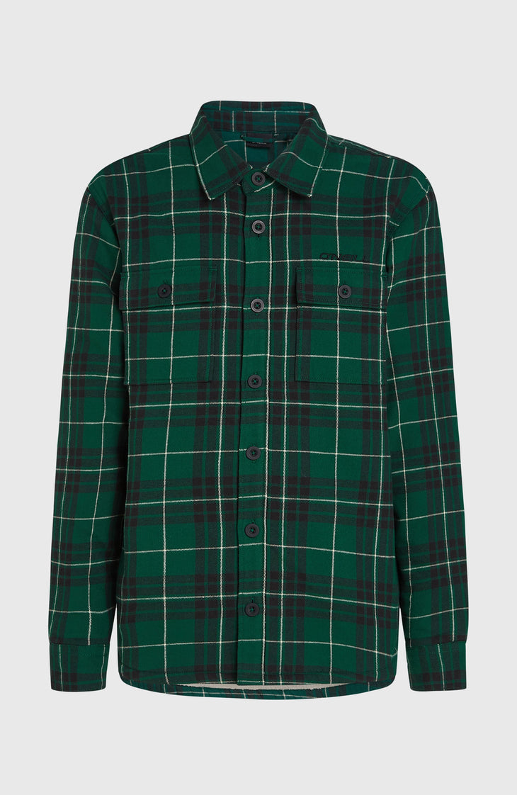 Must-Have Hemd mit Fleecefutter | Green Flannel Check